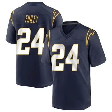 Men's AJ Finley Los Angeles Chargers Game Navy Team Color Jersey