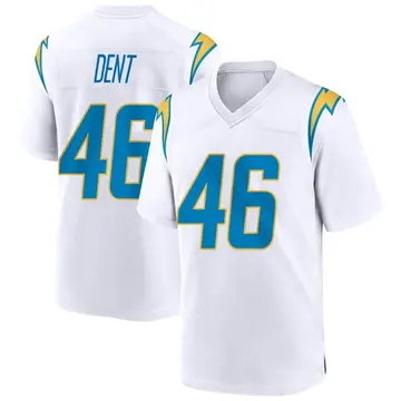 Men's Akeem Dent Los Angeles Chargers Game White Jersey