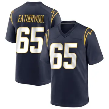 Men's Alex Leatherwood Los Angeles Chargers Game Navy Team Color Jersey