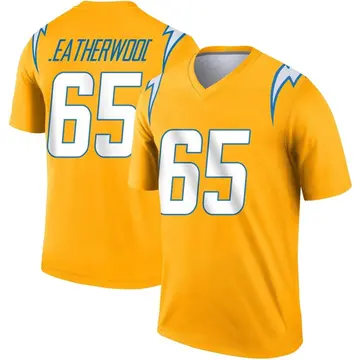 Men's Alex Leatherwood Los Angeles Chargers Legend Gold Inverted Jersey