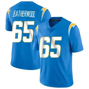 Men's Alex Leatherwood Los Angeles Chargers Limited Blue Powder Vapor Untouchable Alternate Jersey