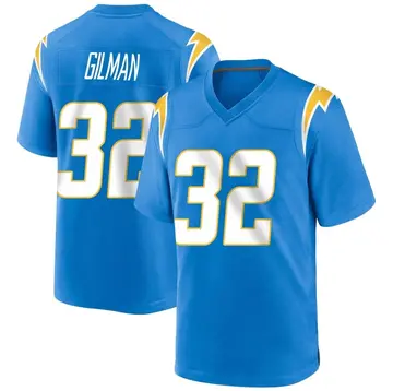 Men's Alohi Gilman Los Angeles Chargers Game Blue Powder Alternate Jersey