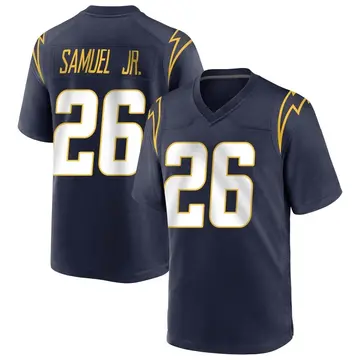 Men's Asante Samuel Jr. Los Angeles Chargers Game Navy Team Color Jersey