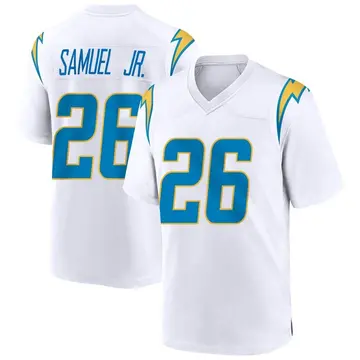 Lids Asante Samuel Jr. Los Angeles Chargers Fanatics Authentic Game-Used  #26 Navy Jersey vs. Seattle Seahawks on October 23, 2022