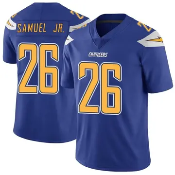 Men's Asante Samuel Jr. Los Angeles Chargers Limited Royal Color Rush Vapor Untouchable Jersey