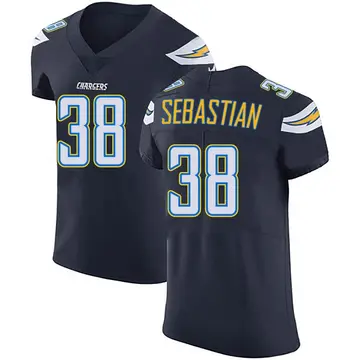 Men's Brandon Sebastian Los Angeles Chargers Elite Navy Blue Team Color Vapor Untouchable Jersey