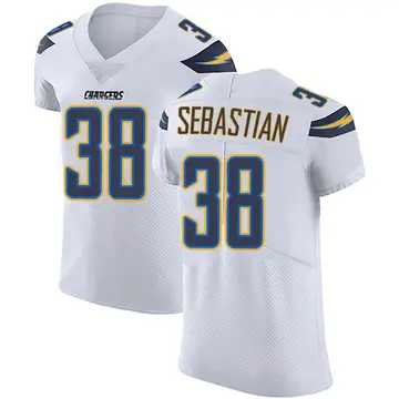 Men's Brandon Sebastian Los Angeles Chargers Elite White Vapor Untouchable Jersey