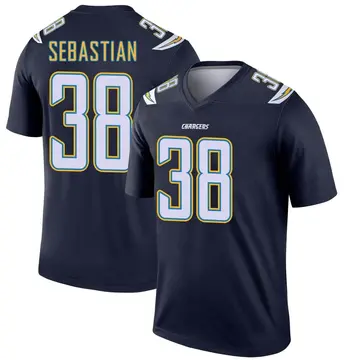 Men's Brandon Sebastian Los Angeles Chargers Legend Navy Jersey