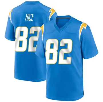 Men's Brenden Rice Los Angeles Chargers Game Blue Powder Alternate Jersey