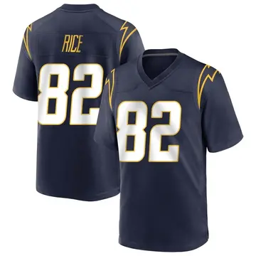 Men's Brenden Rice Los Angeles Chargers Game Navy Team Color Jersey