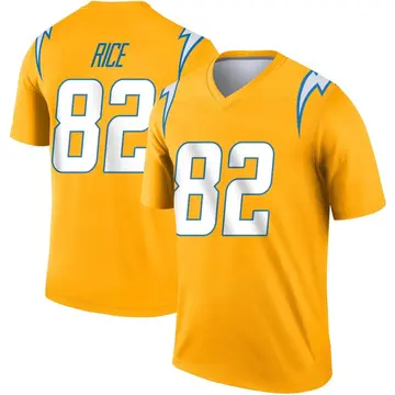 Men's Brenden Rice Los Angeles Chargers Legend Gold Inverted Jersey