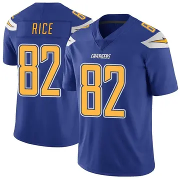 Men's Brenden Rice Los Angeles Chargers Limited Royal Color Rush Vapor Untouchable Jersey