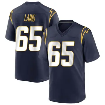 Men's Brent Laing Los Angeles Chargers Game Navy Team Color Jersey