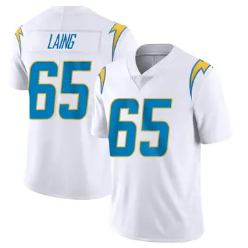 Men's Brent Laing Los Angeles Chargers Limited White Vapor Untouchable Jersey