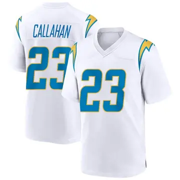 Men's Bryce Callahan Los Angeles Chargers Game White Jersey