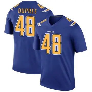 Men's Bud Dupree Los Angeles Chargers Legend Royal Color Rush Jersey