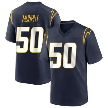 Men's Caleb Murphy Los Angeles Chargers Game Navy Team Color Jersey