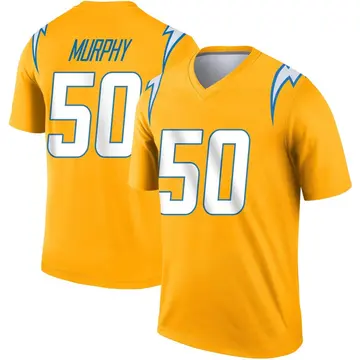 Men's Caleb Murphy Los Angeles Chargers Legend Gold Inverted Jersey