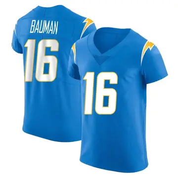 Men's Casey Bauman Los Angeles Chargers Elite Blue Alternate Vapor Untouchable Jersey