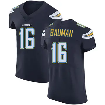 Men's Casey Bauman Los Angeles Chargers Elite Navy Blue Team Color Vapor Untouchable Jersey