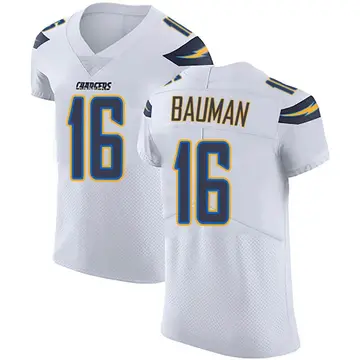 Men's Casey Bauman Los Angeles Chargers Elite White Vapor Untouchable Jersey