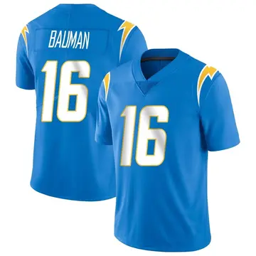 Men's Casey Bauman Los Angeles Chargers Limited Blue Powder Vapor Untouchable Alternate Jersey