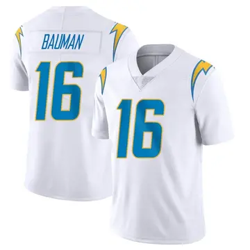 Men's Casey Bauman Los Angeles Chargers Limited White Vapor Untouchable Jersey