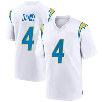 Men's Chase Daniel Los Angeles Chargers Game White Jersey