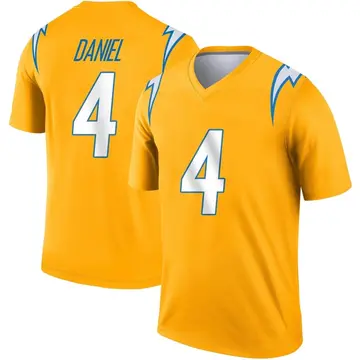 Men's Chase Daniel Los Angeles Chargers Legend Gold Inverted Jersey