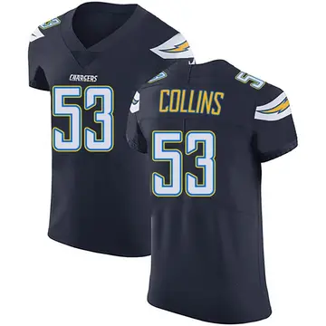 Men's Chris Collins Los Angeles Chargers Elite Navy Blue Team Color Vapor Untouchable Jersey