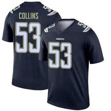 Men's Chris Collins Los Angeles Chargers Legend Navy Jersey