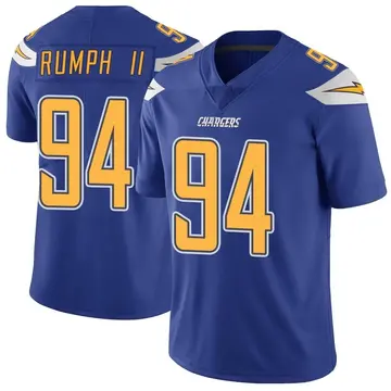 Men's Chris Rumph II Los Angeles Chargers Limited Royal Color Rush Vapor Untouchable Jersey