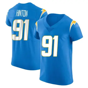 Men's Christopher Hinton Los Angeles Chargers Elite Blue Alternate Vapor Untouchable Jersey