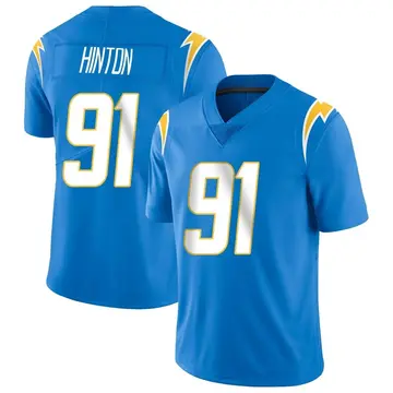 Men's Christopher Hinton Los Angeles Chargers Limited Blue Powder Vapor Untouchable Alternate Jersey