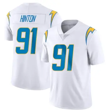 Men's Christopher Hinton Los Angeles Chargers Limited White Vapor Untouchable Jersey