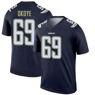 Men's CJ Okoye Los Angeles Chargers Legend Navy Jersey