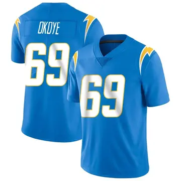 Men's CJ Okoye Los Angeles Chargers Limited Blue Powder Vapor Untouchable Alternate Jersey