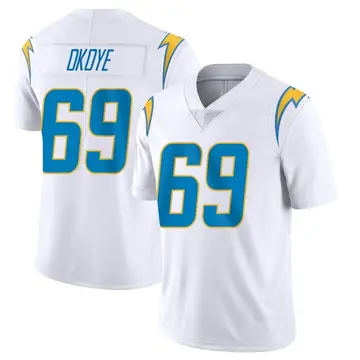 Men's CJ Okoye Los Angeles Chargers Limited White Vapor Untouchable Jersey