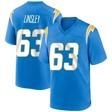 Men's Corey Linsley Los Angeles Chargers Game Blue Powder Alternate Jersey