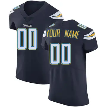 Men's Custom Los Angeles Chargers Elite Navy Blue Team Color Vapor Untouchable Jersey