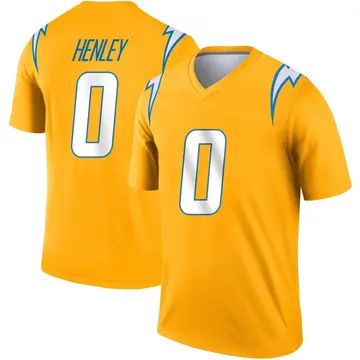 Men's Daiyan Henley Los Angeles Chargers Legend Gold Inverted Jersey