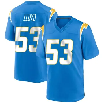 Men's Damon Lloyd Los Angeles Chargers Game Blue Powder Alternate Jersey