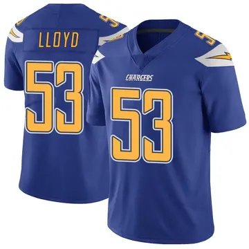 Men's Damon Lloyd Los Angeles Chargers Limited Royal Color Rush Vapor Untouchable Jersey