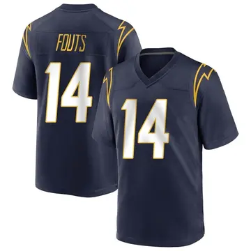 Men's Dan Fouts Los Angeles Chargers Game Navy Team Color Jersey