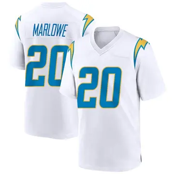 Men's Dean Marlowe Los Angeles Chargers Game White Jersey