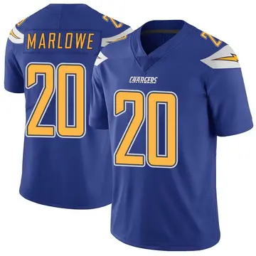 Men's Dean Marlowe Los Angeles Chargers Limited Royal Color Rush Vapor Untouchable Jersey