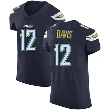 Men's Derius Davis Los Angeles Chargers Elite Navy Blue Team Color Vapor Untouchable Jersey