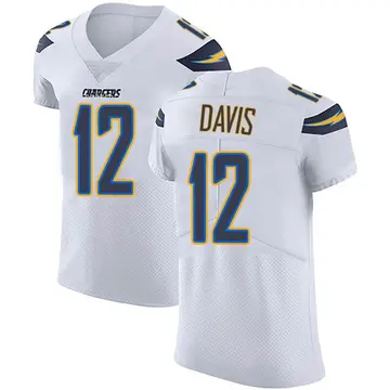 Men's Derius Davis Los Angeles Chargers Elite White Vapor Untouchable Jersey