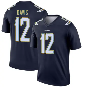 Men's Derius Davis Los Angeles Chargers Legend Navy Jersey