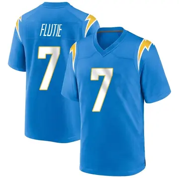 Men's Doug Flutie Los Angeles Chargers Game Blue Powder Alternate Jersey